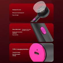 Electric Scalp Massage Comb, 630nm Red Light Hair Care Comb, Three Modes Available, 6ML Large-Capacity Liquid Guide Tank, Type-C Charging - Gray-1pc - View 8