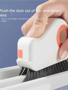 2-In-1 Window Track Cleaning Brush - Detachable Door And Window Slot Brush, Glass Corner Cleaner, Plastic Window Sill Gap Tool - Multicolor - View 1