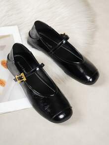 女士平底鞋 - 黑色 - 查看 6