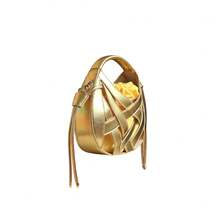 Dancing Engine Purses And Handbag Luxury Designer Shoulder Bags Handmade Bag Crossbody Bag Handmade Woven Handbag - Gold - View 7