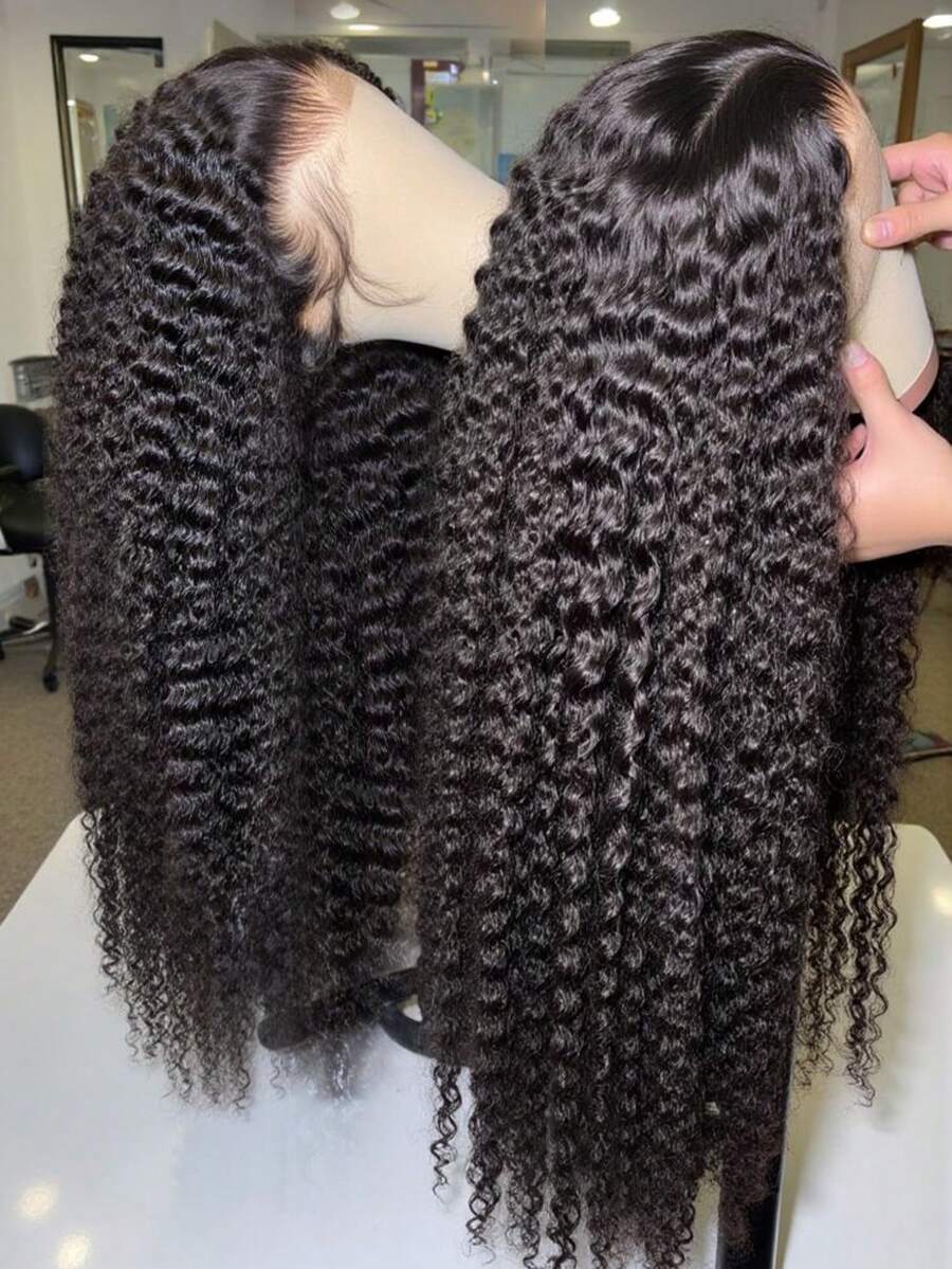Uveous Deep Wave Lace Front Wigs Human Hair 200% Density 13x4 HD Transparent Deep Wave Frontal Wigs Human Hair With Baby Hair Natural Color Halloween Season - 自然色 - 查看 1