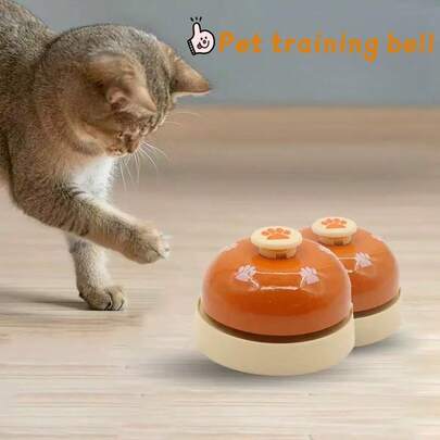 互动式狗狗训练铃铛玩具，铁质材料，无需电池，幼犬如厕训练铃，宠物门铃，可用于呼唤和奖励，智能宠物训练玩具，适用于猫狗；适合情人节、斋月、复活节等节日。