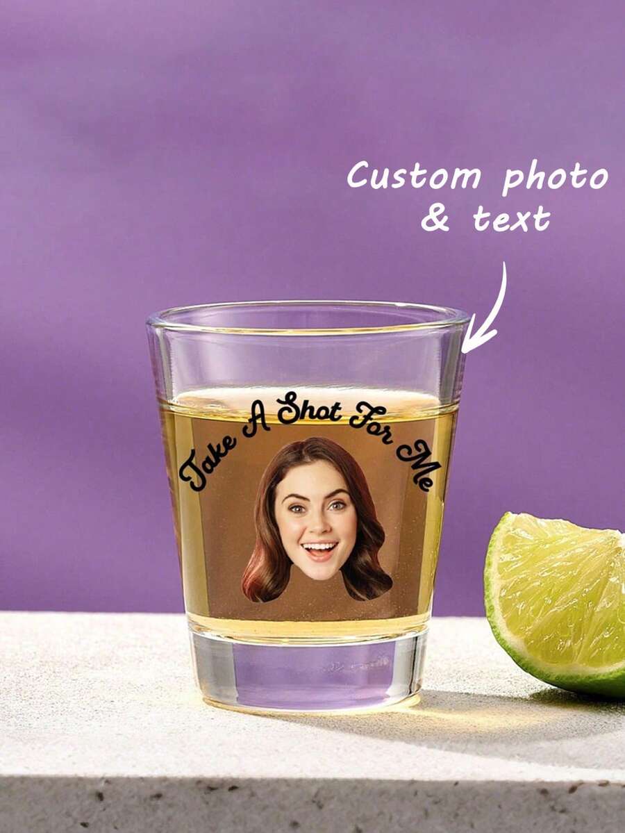 定制照片玻璃杯 - 个性化“终于成年”设计，可印制头像和文字，独特的生日礼物纪念品，适合送给她/他，可手洗，可重复使用的透明玻璃杯，庆祝活动的理想之选，送给妈妈、爸爸、女朋友、男朋友的完美礼物 - 多色 - 查看 1