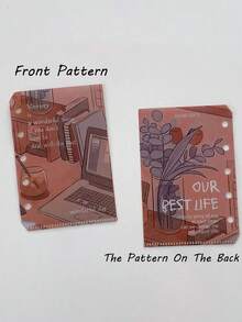 1 pieza Estilo Ins PP Mocha Serie de Moda Pequeña Hoja Suelta Fresca Página Interna DIY Diario Tarjeta Desmontable Almacenamiento Página Interna - Moca de menta - Ver 12