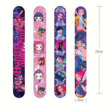 12件/24件套女孩拍手手链，PVC材质圆形拍手手链，适合作为节日或生日礼物[背面有瑕疵] - 彩色 - 查看 8