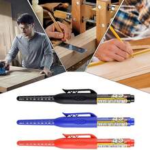 12pcs/ Box 4.5cm Long Pointed Deep Hole Marker Pen, Multi Surface Use, Used For Woodworking, Bathroom Carpentry, Faux Leather, Glass, Stone, Metal, Ceramic - Multifunctional Professional Marker Pen For Making - Four Colors - View 8