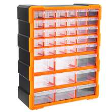 1pc 39-Drawer Storage Box For Desk Or Wall Mount, Plastic Parts Organizer For Small Parts, Tools, Craft Supplies, Beads, Or Hardware - A - Ver 3