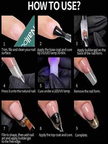 30pcs Reusable French Dual-Layer Nail Extension Tips, With Smooth Edges, Suitable For Home And Nail Salon, For Creating French Manicure Effect - Apricot - View 4