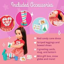 Glitter Girls – Muñeca de Moda de 14 Pulgadas – Cabello castaño Oscuro y Ojos Marrones – Traje y Accesorios de día Festivo – Globo de Nieve, Caja de Regalo y Tarjetas – Más de 3 años – Nochebuena,40984170 - Champán - Ver 2