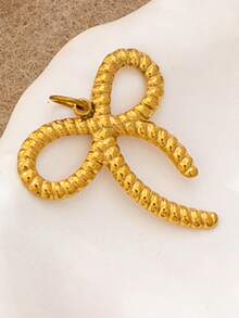 1 Pc 18K Gold Stainless Steel Heart Flower Charm Necklace, Stainless Steel Chain Carabiner Lock Pendant Necklaces With Interchangeable Charms, DIY Charm Jewelry - Multicolor - View 24