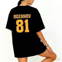 Ilya Rozanov 81-Boston  Tee,Hudson Williams Connor Storrie Shirt, Heated Rivalry, Ilya Rozanov Shane Hollander Shir T |   Unisex Fit.  For Women,Valentine Outfits For Women,Tops De Mujer, Vacation Outfits Women, Clothes Women,Vintage Summer Outfits For Women, Track Suit For Her.A Perfect Valentine's Day Gift For Your Loved One! - 黑色 - 查看 2