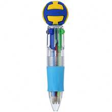 运动队卡通四合一迷你笔——足球、篮球和橄榄球图案，适合学生和日记本使用，创意返校礼物 - 卡通 - 查看 10