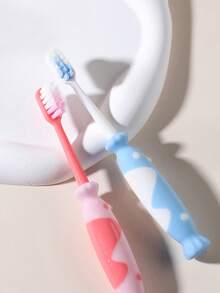 Set de 2 cepillos de dientes en forma de caramelo para niños, con cerdas extra suaves, adecuados para dientes sensibles durante la dentición, cepillo de dientes para niños - Multicolor - Ver 9