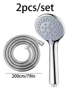 Bộ 3 vòi sen cầm tay áp lực cao 5 chế độ, bộ vòi sen đa chức năng cho phòng tắm, vòi sen mưa lưu lượng cao bằng nhựa ABS với dây dẫn dài 59 inch và giá đỡ gắn tường dễ lắp đặt, phù hợp cho vòi sen gắn tường, phòng tắm hiện đại, vòi sen ngoài trời và xe RV, lý tưởng làm quà tặng ngày lễ và để tân trang phòng tắm. - Bạc - Xem 13