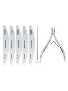 不锈钢角质层推棒、双面指甲锉、指甲打磨器、美甲护理工具、专业灰白指甲抛光块、磁性美甲棒、柠檬香蕉香味美甲贴纸、3D水果美甲贴纸 - 彩色 - 查看 13