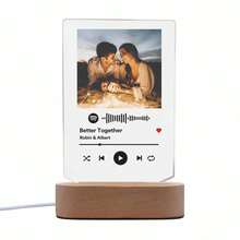 Personalized Acrylic Song With Photo, Custom Gift For Boyfriend Girlfriend Acrylic Album Cover, Customized Transparent Music Plaque - Thiết kế1 - Xem 5
