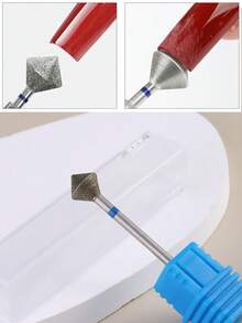 Professional Diamond-Shaped Grinding Head For Nail Drill - Precision Nail Tech Tool For Removing Excess Glue, Cuticles & Dead Skin, C-Curve Shaping For French Manicure & Nail Polishing, Salon & Home Use - Multicolor - View 4