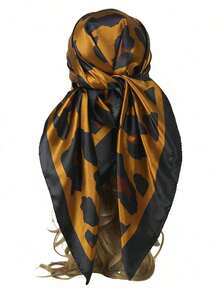 1pc Vintage Paisley Pattern Chiffon Square Scarf,Women Head Wrap, Casual Beach/Travel Accessory, Summer OOTD,Daily Wear Bandana For Dress - 彩色 - 查看 3