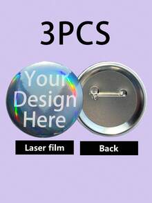 1/3/5/10/30/50/100个定制文字生日徽章、定制照片徽章、个性化照片徽章、宠物纪念照片徽章、个性化胸针、定制毕业徽章、逝去亲人纪念徽章 - 彩色 - 查看 40