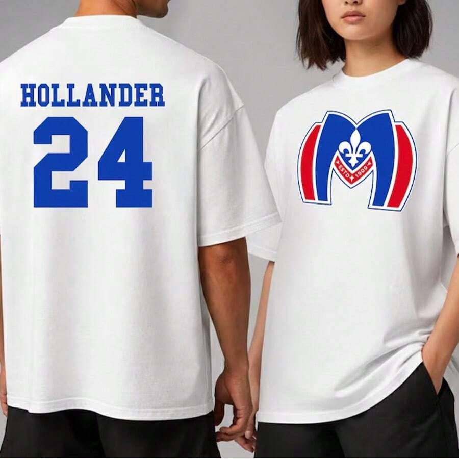 Women's And Men's Heated Rivalry Hollander 24 Shirt, Hudson Williams Connor Storrie Shirt, Montreal Hollander Hockey Shirt, Ilya Rozanov Shane Hollander Tee  Back-To-School Season, Valentine's Day, Father's Day Gifts - 白色 - 查看 1