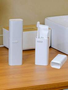 1pc Portable Gargle Cup, Toothbrush And Toothpaste Storage Box, Portable Travel Toothbrush Cup, Business Trip Toiletry Set, Essential For Travel And Leisure - Multicolor - View 3