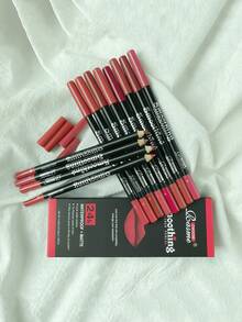 12pcs/Set Velvet Matte Lip Liner Pencils, Smooth High Pigment Lip Makeup Pencils - Nhiều màu - Xem 6