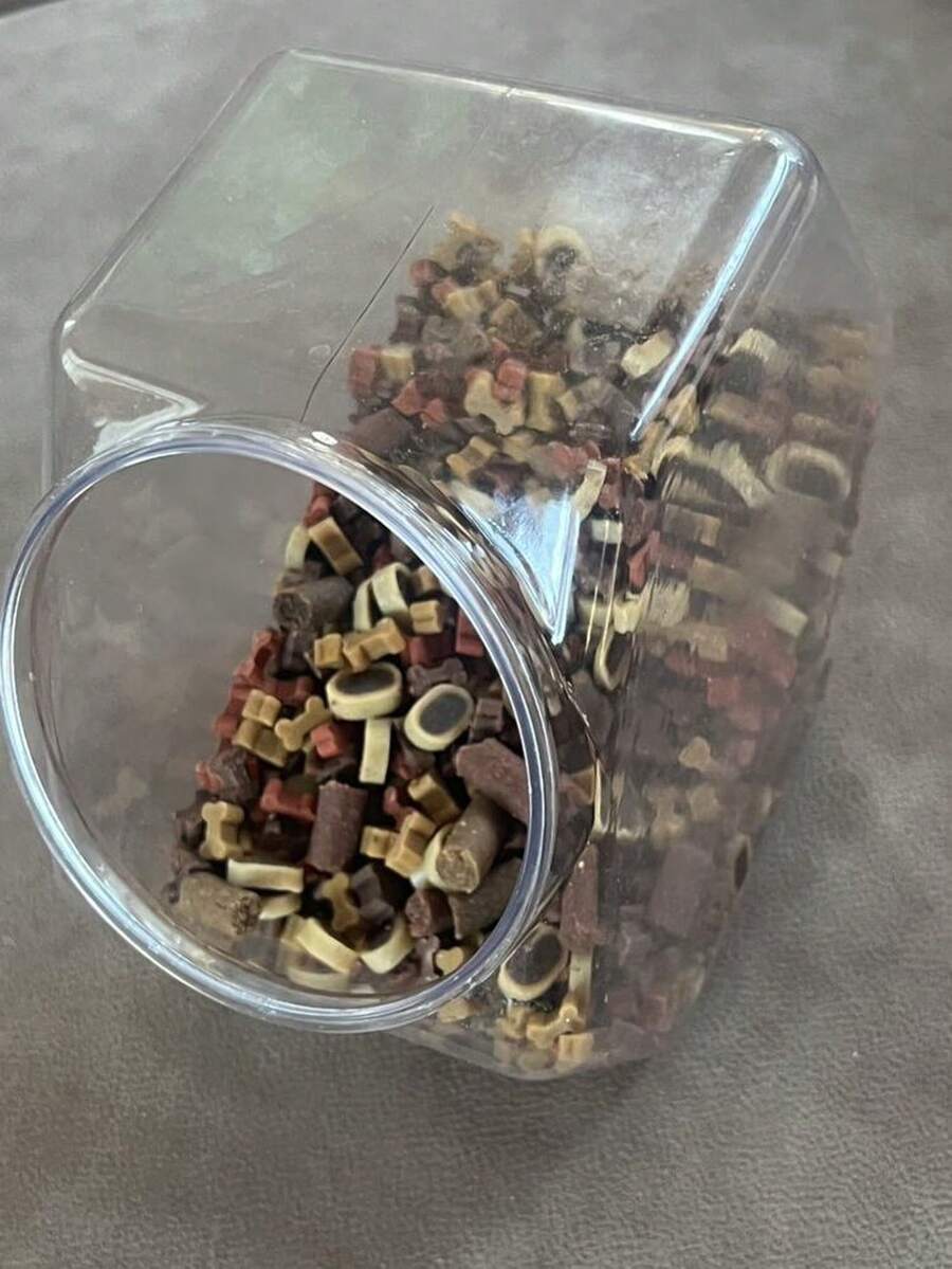 1个30盎司六角形糖果罐，带盖 - 抛光金属表面，适用于婚礼回礼、毕业典礼、情人节、复活节、感恩节等场合 - 理想的夏季零食、秋季饼干和礼品收纳容器（产品有轻微划痕和小瑕疵，并略有气味。需放置于通风处。这些问题在生产过程中不可避免，但不影响使用。） - 彩色 - 查看 1