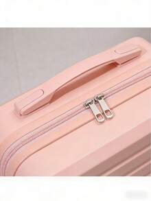 1 Stück tragbare Hartschalen-Mini-Kosmetiktasche 12 Zoll für Handgepäck mit elastischen Bändern, Silber/Rosa/Schwarz, Hochzeits-Make-up-Reiseetui - Pink - Übersicht 5