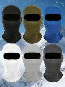 1pc/Set Unisex Solid Color Balaclava Ski Mask, Breathable Quick-Dry Sun Protection Face & Neck Cover, Suitable For Summer Outdoor Activities - Multicolor - View 12