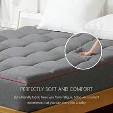 Funda de colchón de Lujo Grueso y Mejorado con Relleno Extra Suave – Capa Acolchada de Microfibra Cepillada, Alta Elasticidad y Confort Superior,Ideal para Dormitorio, Residencias y Hoteles de 5 Estrellas – Envío Local Rápido - Color4 - Ver 7