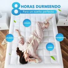 Funda de colchón de Lujo Grueso y Mejorado con Relleno Extra Suave – Capa Acolchada de Microfibra Cepillada, Alta Elasticidad y Confort Superior,Ideal para Dormitorio, Residencias y Hoteles de 5 Estrellas – Envío Local Rápido - Color4 - Ver 11