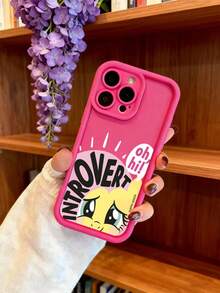 MY LITTLE PONY 1个小马宝莉图案洋红色手机壳，官方授权卡通人物图案，兼容 17/16/15/14/13/12/11/17 Pro Max/XS/XR/XS Max，防摔磨砂后盖 - 玫紅色 - 查看 4