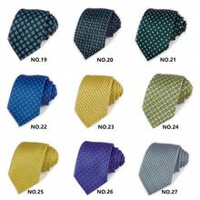 Exclusive Design Luxury Men's Digital Print Tie - Navy Blue With White And Beige Geometric Pattern, Super Fine Fiber, Woven Texture, Suitable For Thanksgiving, Father's Day And Campus Events - Multicolor - View 7