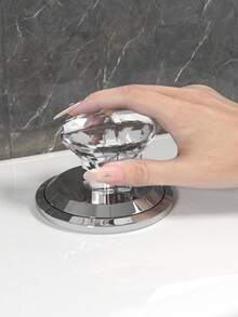 1 件装透明白/红心形马桶冲水按钮按压器 - 加长型马桶水箱冲水器，长指甲女性必备工具 - 愛心款 - 查看 5