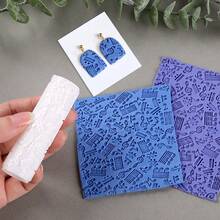 1个音符图案聚合物粘土纹理滚筒，聚合物粘土耳环制作滚筒 - 非常适合制作聚合物粘土纹理片 - GL279 - 查看 6