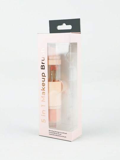 Bộ cọ trang điểm 5 trong 1 cầm tay, có thể thu gọn, dùng cho kem nền, kẻ lông mày, môi, phấn mắt, phấn phủ dạng bột, bộ dụng cụ trang điểm, quà tặng Ngày của Mẹ.
