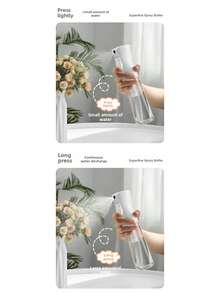 Continuous Spray Bottle 500ml, Ultra Fine Mist Hair Spray Bottle, Refillable Leak-Proof Empty Sprayer, Multipurpose Mister For Hair Styling Facial Mist Plant Watering Household Cleaning, Professional Barber Salon Tool & Garden Mister, Must-Have Daily Essentials For Kitchen Bathroom Travel, Space-Saving Versatile Sprayer - 500ml (Màu trắng trong suốt) - Xem 8