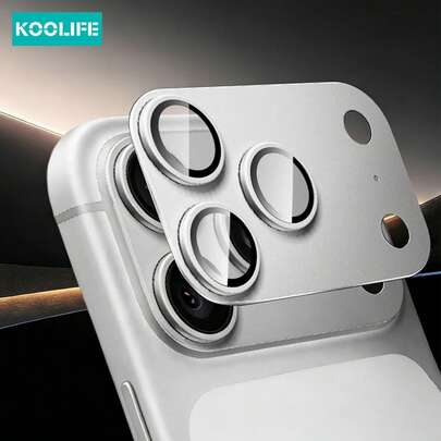 Miếng dán bảo vệ ống kính camera Koolife 1 cái, kính cường lực HD bề mặt mờ, dễ dàng lắp đặt, chống nước, chống sốc, chống trầy xước và bám vân tay, tương thích với iPhone 17 Pro Max/17Pro. Sử dụng hàng ngày, tại văn phòng, nhà. Miếng dán bảo vệ camera điện thoại chống rơi, chống trầy xước.