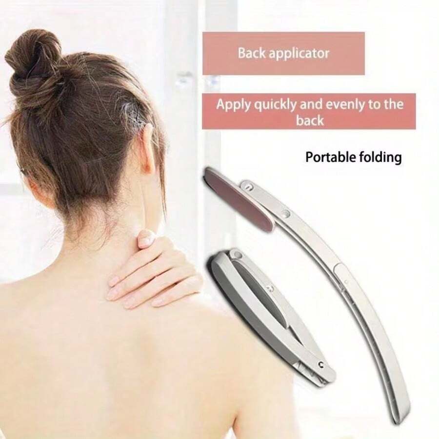 便携式背部涂抹器，乳液涂抹工具，身体乳液涂抹器，背部按摩工具，药物涂抹器，防晒霜和背部护理设备，适合居家和旅行使用。新年礼物，各种节日礼物。 - 彩色 - 查看 1