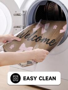 DAJIANG Thảm trang trí nơ, thảm len kiểu dáng dễ thương dành cho bé gái, phù hợp cho phòng tắm, nhà bếp, ngoài trời, trong nhà, hành lang, phòng ngủ, phòng khách, cạnh giường, có thể giặt máy, dễ vệ sinh, đế chống trượt, phù hợp trang trí phòng ngủ mùa đông, trang trí ngày lễ tình nhân, phụ kiện phòng tắm thiết yếu, bộ trang trí phòng, thảm trang trí ngoài trời. - Hồng - Xem 11