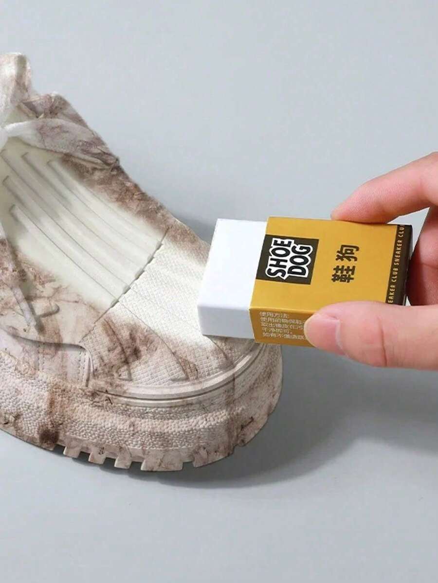 2pcs Shoe Cleaning Erasers, Sneaker Cleaning Erasers, Boot Cleaning Erasers, Suede Shoe Cleaning Eraser Set - Sneaker Cleaning Blocks - White - View 1