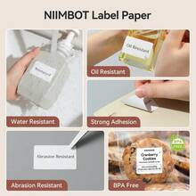 Niimbot 热敏标签胶带 白色/彩色/透明 自粘纸贴纸 热敏间隙纸标签打印机标签纸 适用于 Niimbot B1/B21/B3S/B31 打印机 - 彩色 - 查看 3