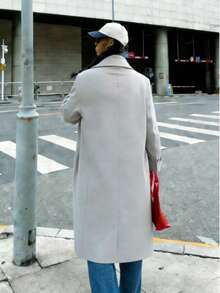 Women's Tweed-Like Textured Cardigan Jacket, Decorative Pockets & Collar, Button-Up Coat For Layering (Casual/Elegant) - Hand Washable Oversized Blazer, Fall/Spring Outerwear Women's Tweed-Like Textured Cardigan Jacket - Double Button Front, Decorative Pockets & Collar, Button-Up Coat For Layering (Casual/Elegant) - Hand Washable Oversized Blazer, Fall/Spring Outerwear - Màu mơ * Phong cách thời trang mùa xuân - Xem 2