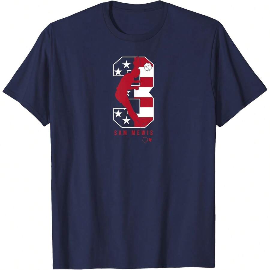 Sam Mewis 3 USWNT Players Ociation - USA Soccer T-Shirt All Seasons,220g Pure Cotton Single-Sided Printed Crew Neck Short-Sleeved T-Shirt,Unisex Top,Base Layer - 顏色4 - 查看 1
