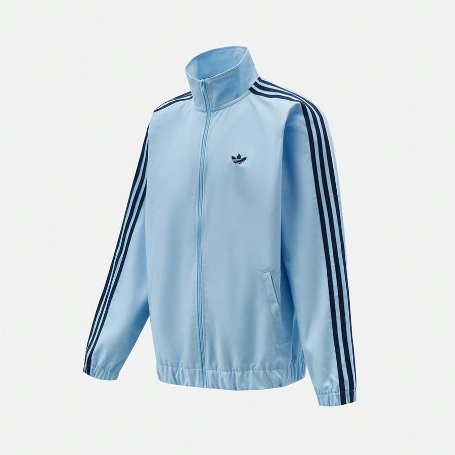 Adidas Originals SUPERFIRE TK JK 男士运动梭织夹克（无帽）KT4476 - 藍色 - 查看 1