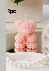 4支/1支蝴蝶结玫瑰熊蜡烛（高：2.36英寸），香氛蜡烛，家居装饰，创意动物主题，大豆蜡制成，蝴蝶结装饰，迷你摆件，礼品，生日装饰蜡烛，母亲节，父亲节，感恩节，艺术美学蜡烛，毕业礼物，装饰品，房间装饰，婚礼，厨房装饰，烛光晚餐，花卉装饰，礼盒装饰 - 彩色 - 查看 12