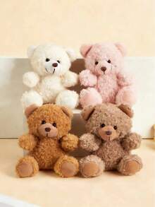 1pc Fashionable & Cute Teddy Bear Cartoon Keychain, Popular Women Backpack Hanging Chain Key Chain Accessory, Exquisite Car Key Chain Gift, Lovely Backpack Decoration - A - View 5