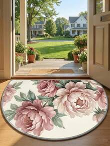 1 tấm thảm chùi chân hình bán nguyệt bằng nhung, có thể giặt được, thích hợp làm thảm chùi chân, thảm nhỏ, thảm chào đón, thảm trải sàn, thảm trang trí nhà cửa, thảm trước nhà, thảm trang trí sân vườn, thảm có thể giặt được. - Nhiều màu - Xem 2