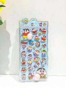 蜡笔小新动漫可爱趣味厚软捏解冻贴纸卡通玩具独角兽动物 - 彩色 - 查看 10