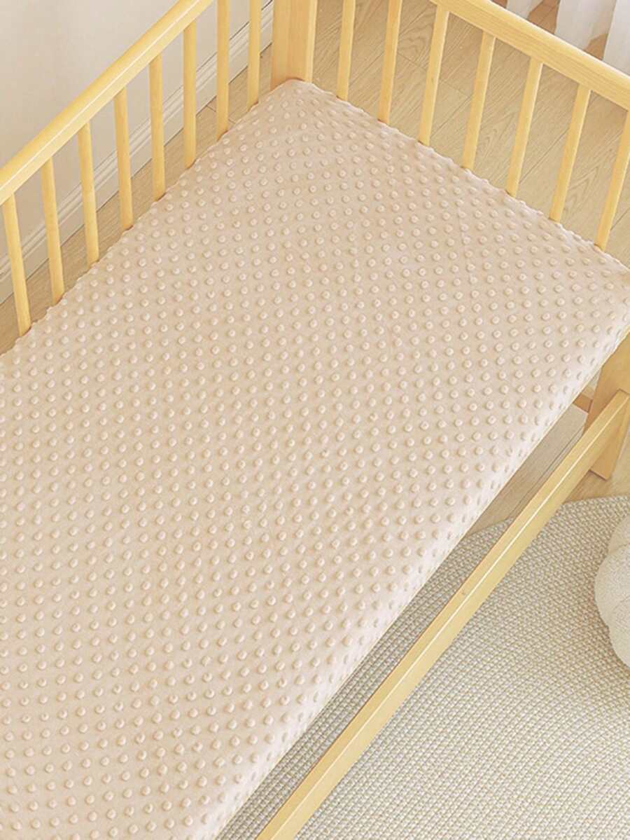 1pc Kids Crib Mattress Cover, Velvet Baby Bedding Fitted Sheet For Boys, Girls And Unisex, Fits Standard Baby Crib, Mini Crib, Toddler Bed - 香檳色 - 查看 1